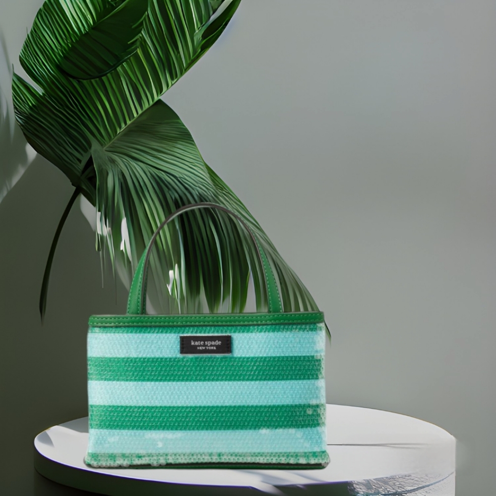 Kate Spade Sam Icon Seaside Stripe Sequin Mini Tote-Limited Edition